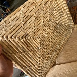 Crate and Barrel rattan placemats